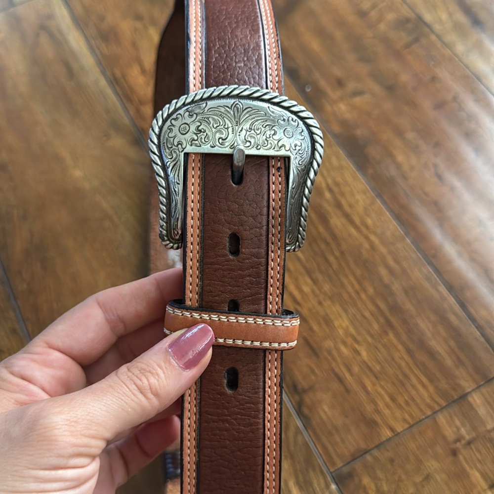 Larry Mahan Real Leather Belt - Picture 2 of 5